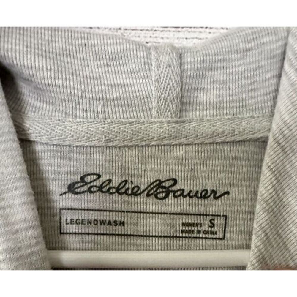 Eddie Bauer  Women's Hoodie Gray White  Pullover Sweatshirt Legend Wash Small‎ - Picture 2 of 3